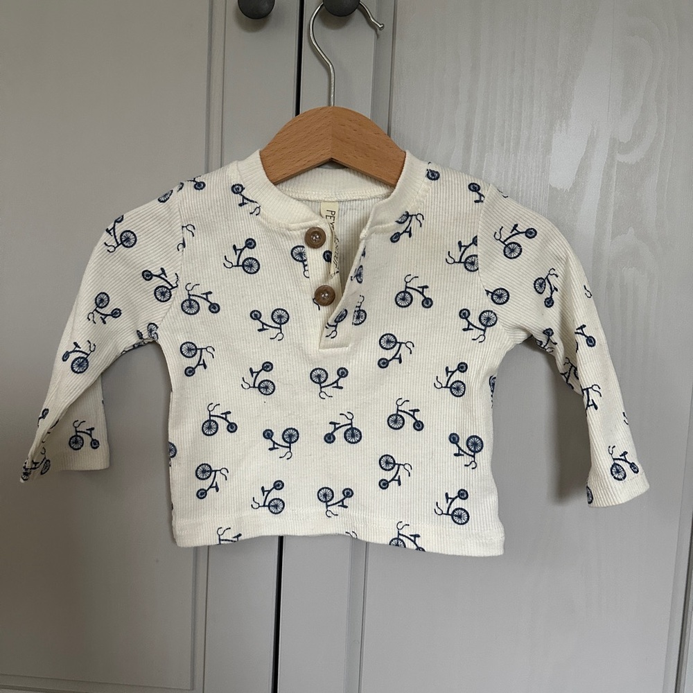 Peyton & Scout bicycle print Henley